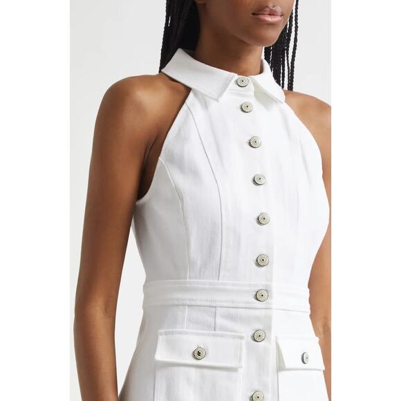 CINQ A SEPT Lillian Cotton-Blend Sleeveless Minidress - Picture 9 of 13